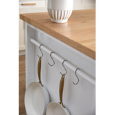 Temple &amp; Webster Rhodes Kitchen Island Bench with Storage