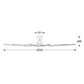 Temple &amp; Webster Mosman 203cm DC Ceiling Fan with Remote Control