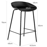 Temple &amp; Webster Bobby Steel Barstools