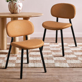 Temple &amp; Webster Millie Faux Leather Dining Chairs