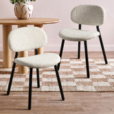 Temple &amp; Webster Millie Boucle Dining Chairs