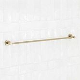 Temple &amp; Webster Clovelly Brushed Gold 750mm Single Towel Rail