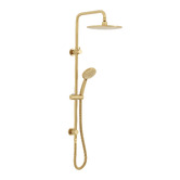 Temple &amp; Webster Clovelly Brushed Gold Tall Mixer Tapware &amp; 200mm Shower Package