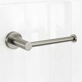 Temple &amp; Webster Clovelly Brushed Nickel Toilet Roll Holder