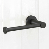 Temple &amp; Webster Clovelly Matte Black Toilet Roll Holder