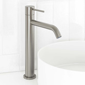 Temple &amp; Webster Clovelly Brushed Nickel Tall Basin Mixer