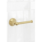 Temple &amp; Webster Stanwell Brushed Gold Toilet Roll Holder