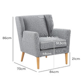 Temple &amp; Webster Hadlee Upholstered Armchair