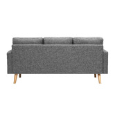 Temple &amp; Webster Andor 3 Seater Fabric Sofa