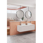 Temple &amp; Webster Airlie 1500mm Wall Hung Double Vanity with Quartz Stone Countertop