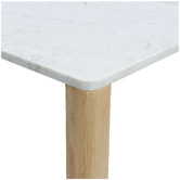 Temple &amp; Webster 4 Seater Ronan Marble Dining Table &amp; Millie Chair Set