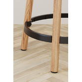 Temple &amp; Webster 65cm Brooklyn Ash Wood &amp; Metal Barstool