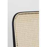 Temple &amp; Webster 65cm High Back Luca Beech Wood &amp; Rattan Barstool