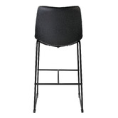 Temple &amp; Webster 66cm Phoenix Vintage-Style Faux Leather Barstools