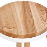 Temple &amp; Webster 65cm Brooklyn Ash Wood &amp; Metal Barstool
