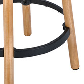 Temple &amp; Webster 65cm Brooklyn Ash Wood &amp; Metal Barstool