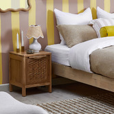 Temple &amp; Webster Tabu Mindi Wood Bedside Table
