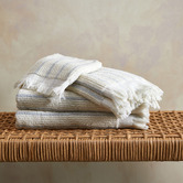 Temple &amp; Webster 5 Piece Striped Sammy Cotton Towel Set