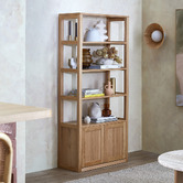 Temple &amp; Webster Shanley Oak 5 Tier Bookshelf