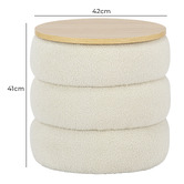 Temple &amp; Webster Toby 42cm Teddy Storage Ottoman/Side Table