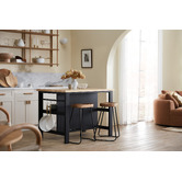 Temple &amp; Webster Vonn Kitchen Island Bench with Storage
