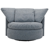 Temple &amp; Webster Mellow Premium Swivel Oversized Armchair