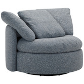 Temple &amp; Webster Mellow Premium Swivel Oversized Armchair