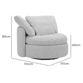 Temple &amp; Webster Mellow Premium Swivel Oversized Armchair