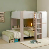 Temple &amp; Webster Oslo Convertible Single Bunk Bed with Wardrobe