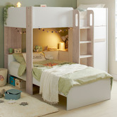 Temple &amp; Webster Oslo Convertible Single Bunk Bed with Wardrobe