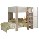 Temple &amp; Webster Oslo Convertible Single Bunk Bed with Wardrobe