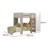 Temple &amp; Webster Oslo Convertible Single Bunk Bed with Wardrobe