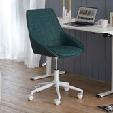 Temple &amp; Webster Green Nappa Office Chair