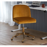 Temple &amp; Webster Juliet Velvet Home Office Chair