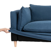 Temple &amp; Webster Jude 3 Seater Slipcover Sofa, Armchair, &amp; Ottoman Set