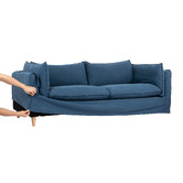 Temple &amp; Webster Jude 3 Seater Slipcover Sofa