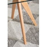 Temple &amp; Webster Rectangular Clear Top 160cm Trestle Dining Table