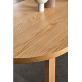 Temple &amp; Webster 190cm Oval Ski-Leg Oak Wood Dining Table