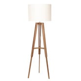 Temple &amp; Webster Benson Wooden Tripod Floor Lamp