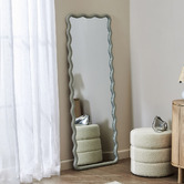 Temple &amp; Webster Ebba Wavy Timber Full Length Mirror