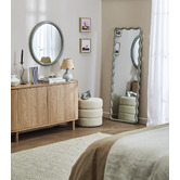 Temple &amp; Webster Ebba Wavy Timber Full Length Mirror