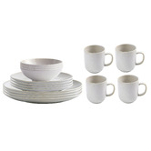 Temple &amp; Webster 16 Piece Glazed Ceramic Dinner Set