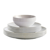 Temple &amp; Webster 16 Piece Glazed Ceramic Dinner Set