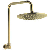 Temple &amp; Webster Clovelly Brushed Gold Round Shower Arm &amp; Head