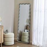 Temple &amp; Webster Ebba Wavy Timber Full Length Mirror