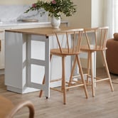 Temple &amp; Webster Rhodes Kitchen Island Bench with Storage