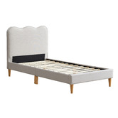 Temple &amp; Webster Kids&#039; Wavy Upholstered Single Bed