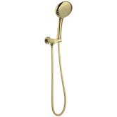 Temple &amp; Webster Clovelly Brushed Gold Round Hand-held Shower