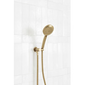 Temple &amp; Webster Clovelly Brushed Gold Round Hand-held Shower