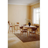 Temple &amp; Webster Larsen Faux Leather &amp; Solid Rubberwood Dining Chairs